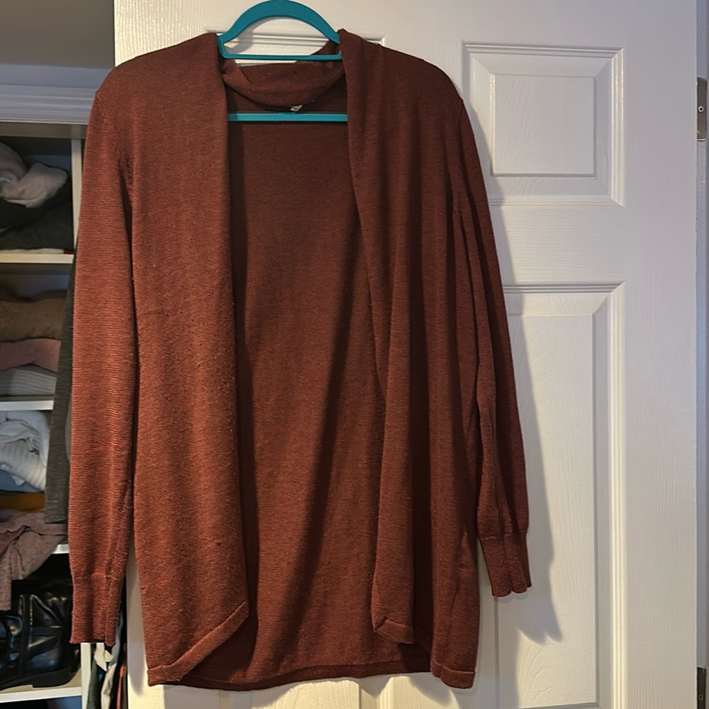 Red Ella moss cardigan
